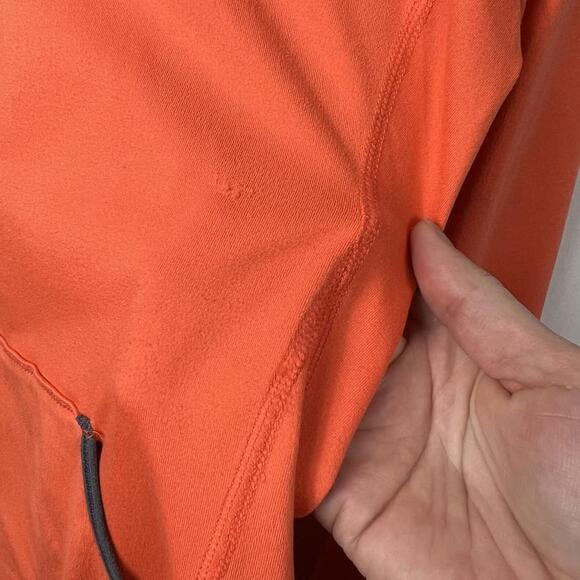 Nike running orange dri-fit kangaroo pocket athletic top. Sz S - Picture 5 of 10